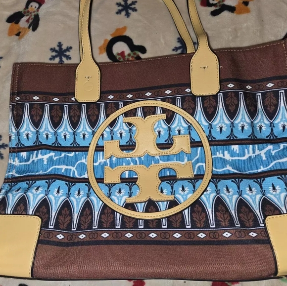 Brown and Blue Tote Bag - Picture 4 of 6